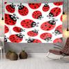 Ladybug Love Heart Pattern Tapestry Room Decoration Wall Hanging for Living Room Bedroom, Dormitory, Birthday and Christmas Gifts