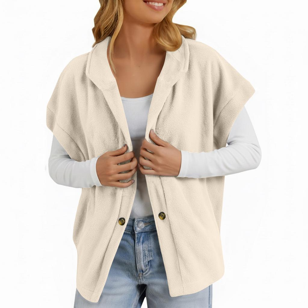 Women's Fashion Casual All- Sleeveless Warm Vest Loose Jacket