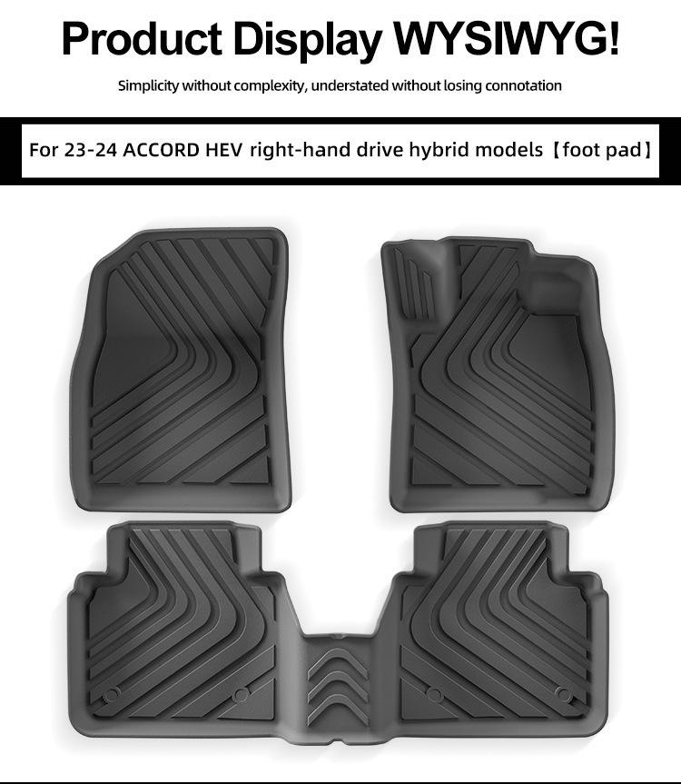 Durable TPE Floor and Trunk Mats for 2023-2024 Honda Accord