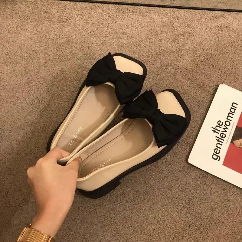 

Жіноче взуття Мері Джейн з бантом Повсякденне взуття на високих підборах Босоніжки з квадратним носком Модне взуття Лоліта Лофери Ходьба 40 білий