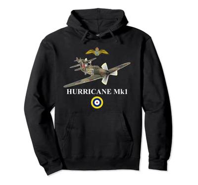 Hawker Hurricane Royal Air Force Jagdflugzeug Zweiter Weltkrieg Flugzeug Geschenk Kapuzenpullover