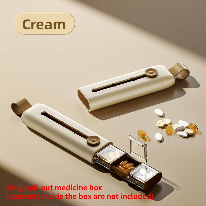 Modern Simple Design Pill Organizer With Cover And Detachable Sections For Travel And Home