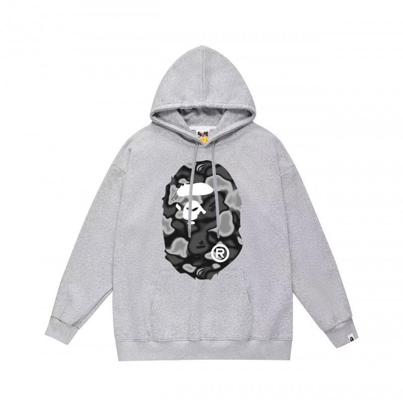 Mens Womens Streetwear Hoodie With Japanese Style Bape Print Loose Fit Cotton Pullover Winter