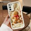 Phone Case: 2D flat, suitable for Samsung Galaxy A34 A35 M05 M06 S20 S22 S21 FE Plus 5G protective case, standing gingerbread man, perfect Christmas a