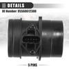 Motoforti Air Flow Sensor Meter, MAF Sensor Airflow Replacement, for VW Beetle 2006-2010, Plastic, No.95560612300, Black