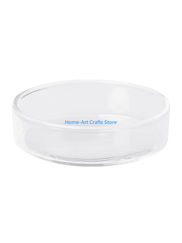 

Y3NA Ornamental Fish Feeding Bowl Clear Glass Shrimp Round Dish Supplies for Aquarium Fish for Tank Fedding Fishes Plate M білий