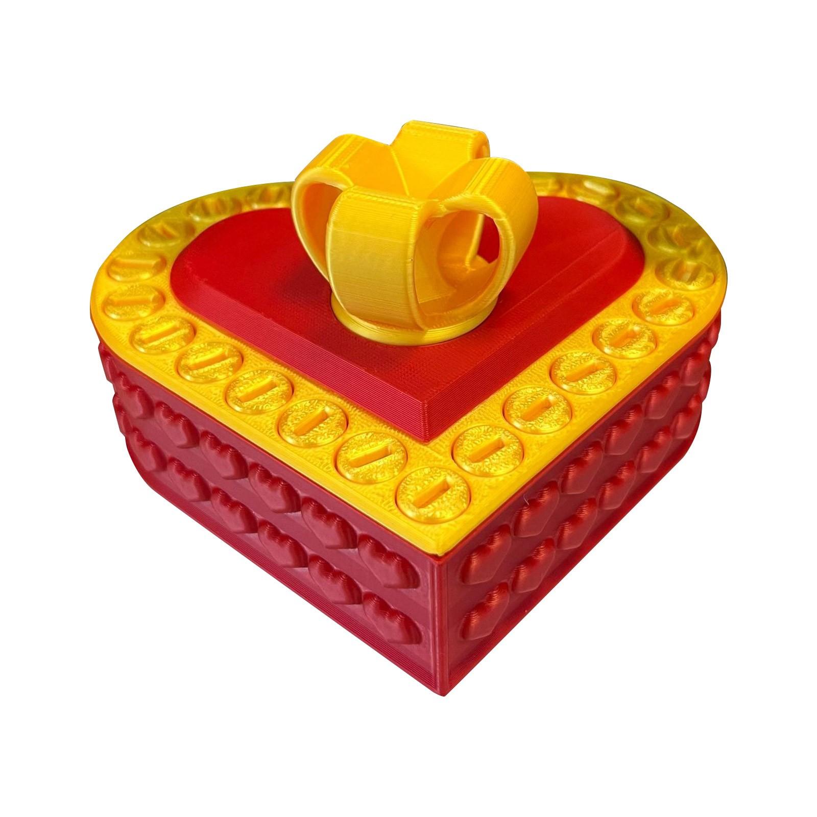 3D Printed Annoying Gift Box Heart Shaped Box Gift, Interesting Holiday Gift Box One Size