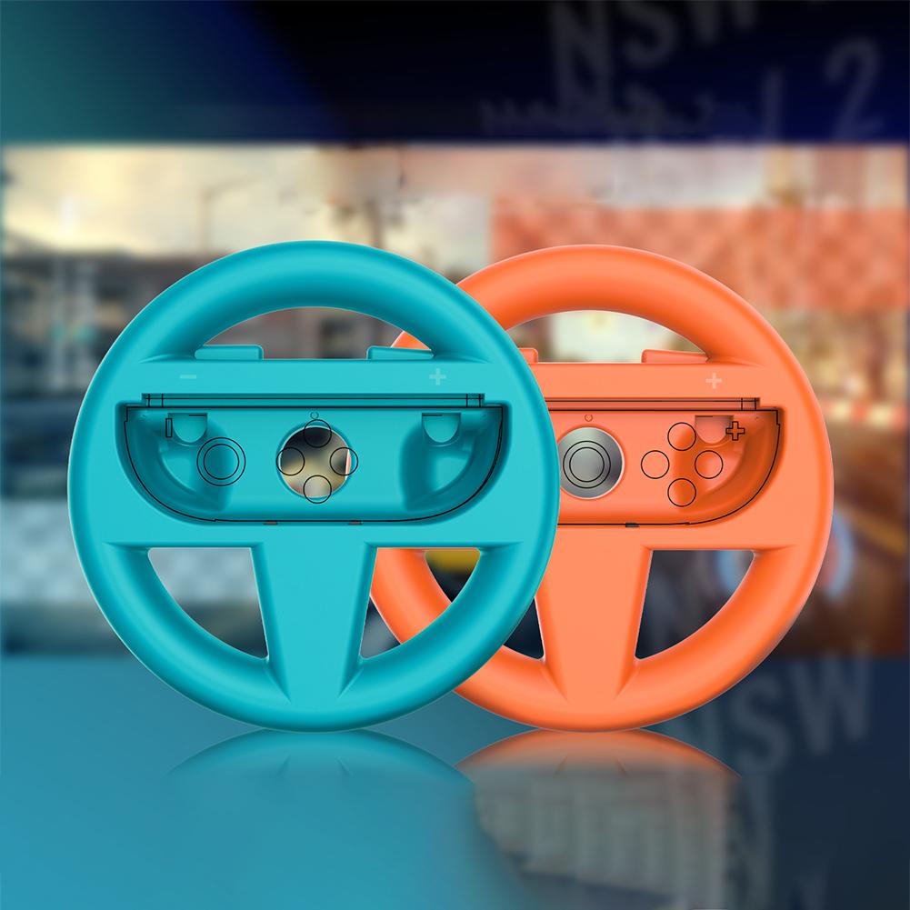 2Pcs Left Right Game Steering Wheel Controller Handle Holder Grip JoyCon Controller Gamepad For Nintendo Switch 2 Accessories