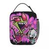 Gir Invader Zim Anime Insulated Lunch Bag for Women Children Portable Food Boxes Thermal Lunch Box Tote