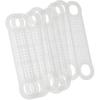 100PCS 100mm Transparent Coloured Hanger Slipcovers Anti Slip Silicone Protection Garment Hanger Bar Anti Slip Stickers Suitable for Wooden or