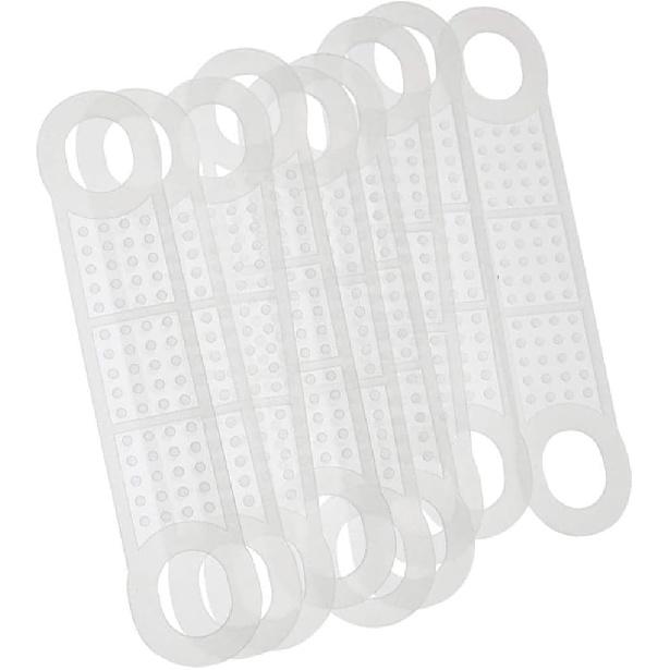 100PCS 100mm Transparent Coloured Hanger Slipcovers Anti Slip Silicone Protection Garment Hanger Bar Anti Slip Stickers Suitable for Wooden or