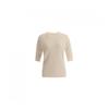Shop   Women V Neck Basic Cable Cashmere ShorT sleeVe KniT T shirT Beige Frb Wkn