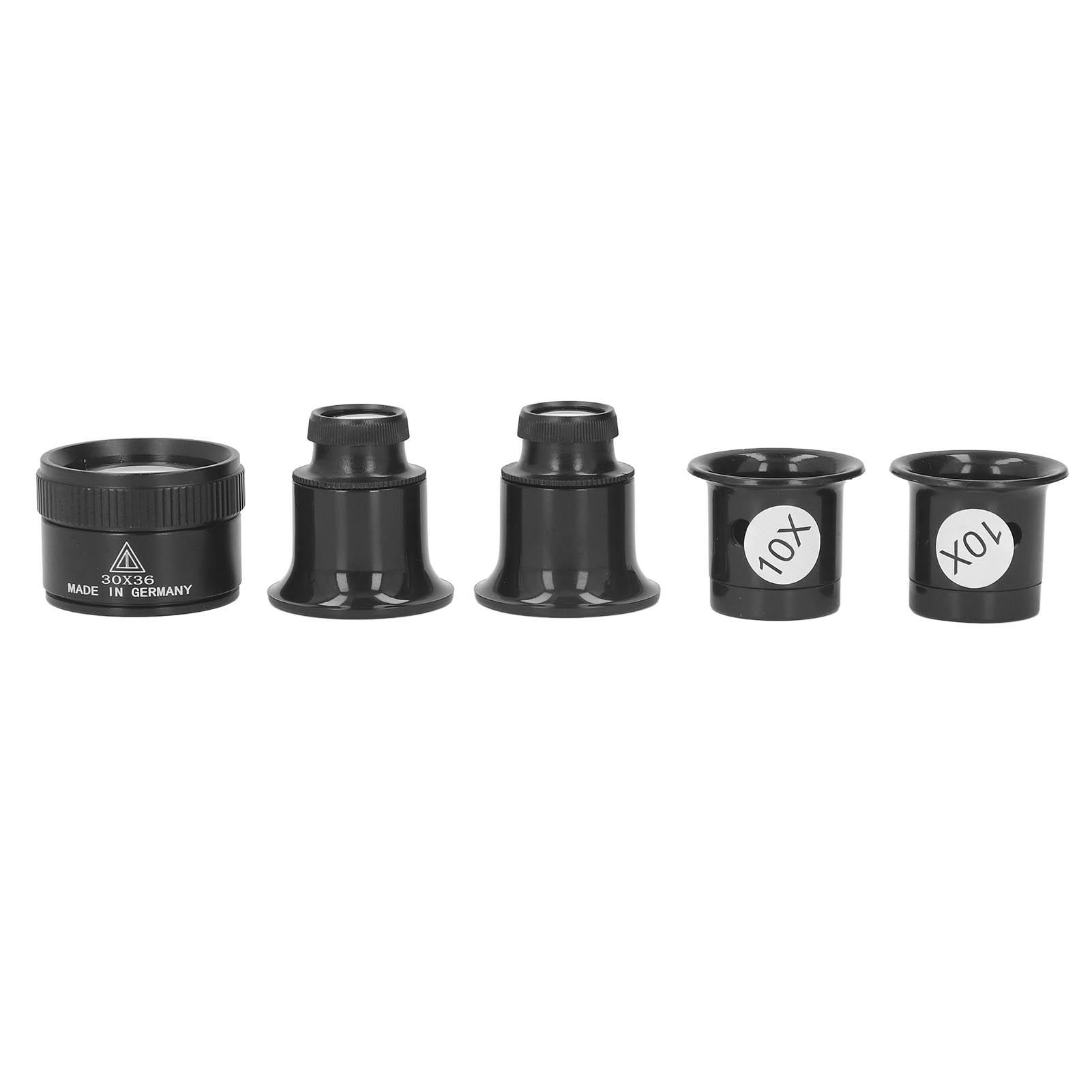 

5 Pcs Monocular Magnifier 10X 20X 30X 30x36mm Multifunctional Light Weight Portable Eye Magnifying Lens