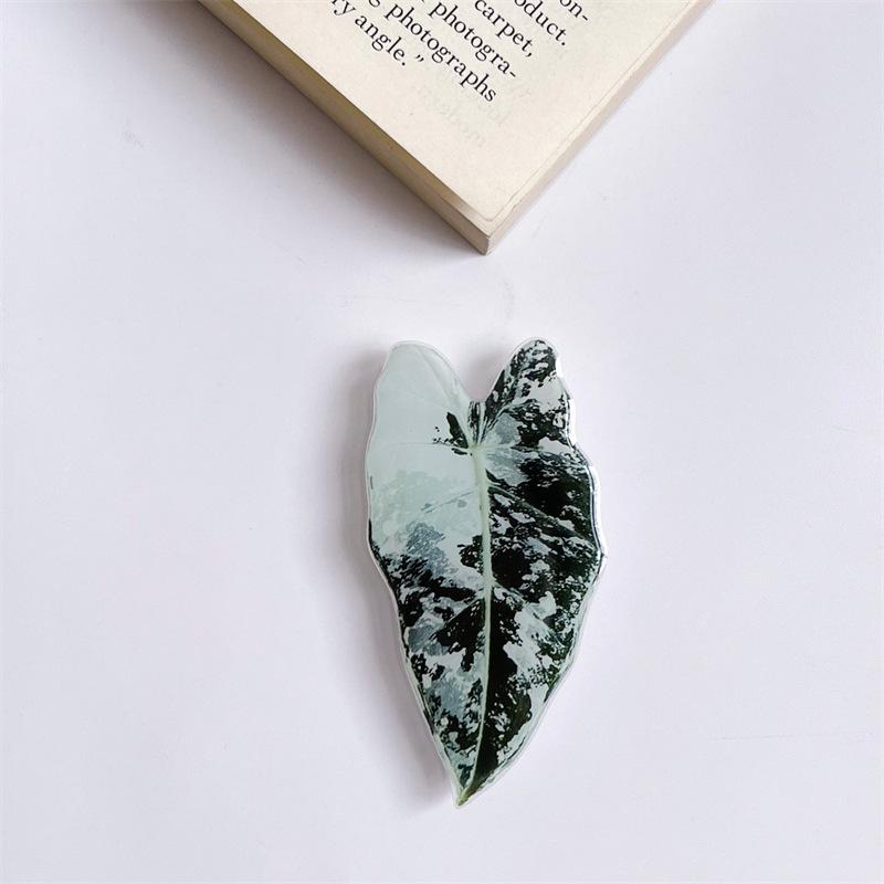 Popular Acrylic Phone Socket Griptok Foldable Eject Mobile Phone Holder Stand Customized Phone Grip With Plant Leaf Design ABS+TPU+Acrylic epoxy