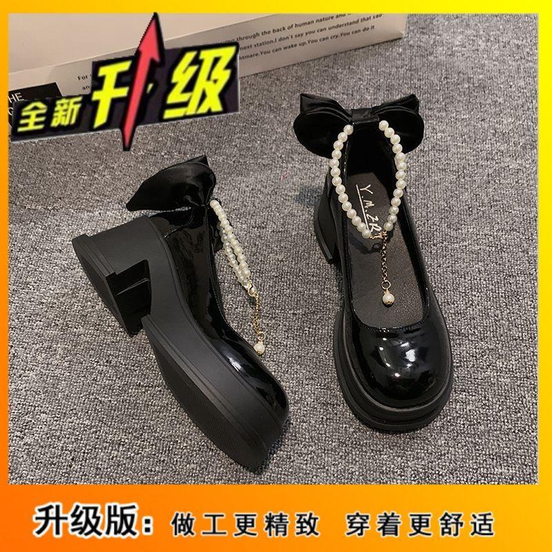 

Туфли JK японские на толстом каблуке белые ретро туфли Мэри Джейн на высоком каблуке платформа маленькие кожаные туфли женские весенние одинарные туфли 2024 новые 35