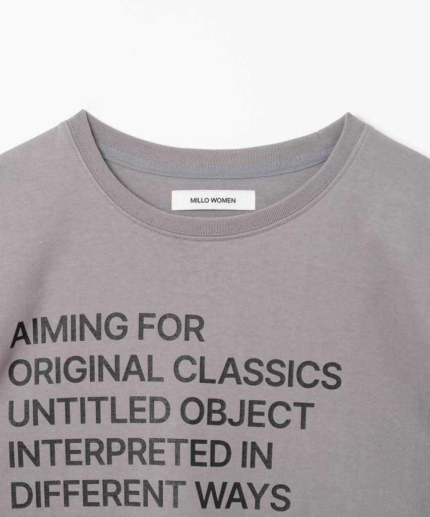 MILLO WOMEN Lettering Archive T-Shirt [Ash Gray]