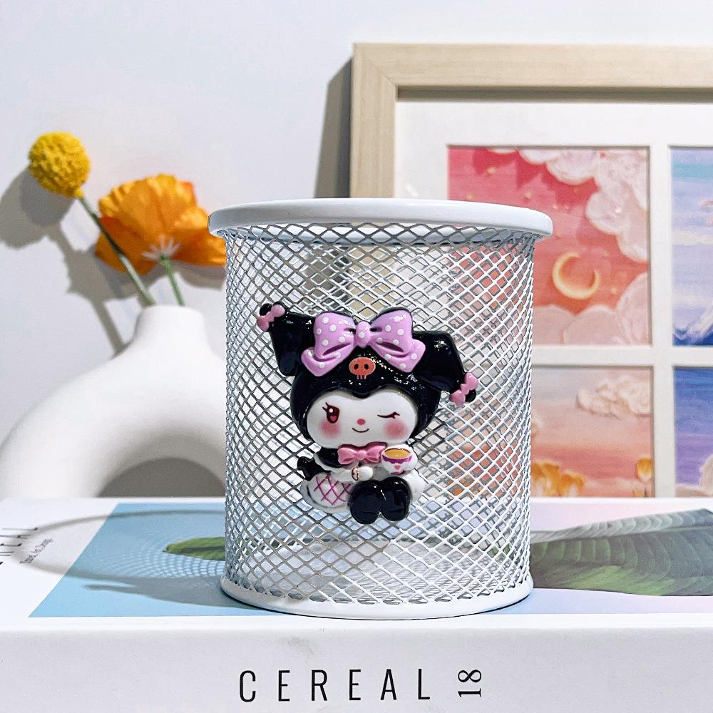 Kuromi Hello Kitty Cartoon Pen Holder - Creative High-Value Stationery Storage