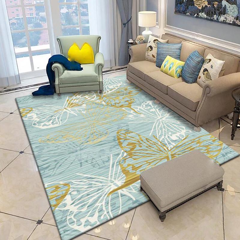 Nordic Abstract Style Living Room Carpet Coffee Table Sofa Cushion Bedroom Bedside Carpet