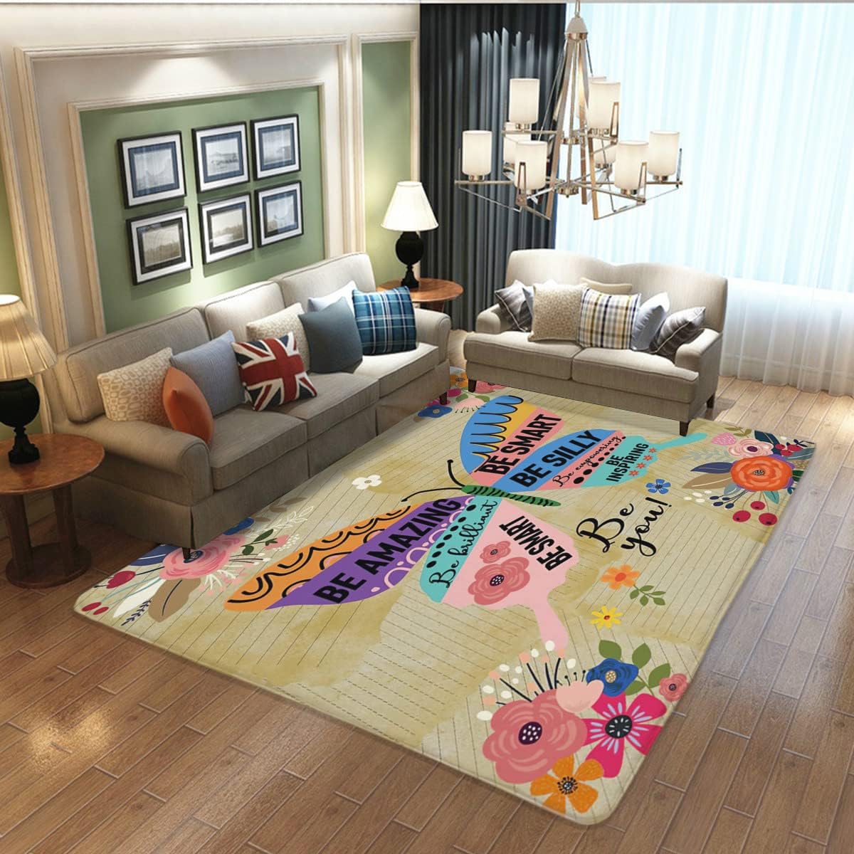 

Butterfly Sunflower on Wooden Board Pattern Non Slip Mat Area Rug Floor Mat Carpet for Kitchen Bedroom Living Room Decor 40x60cm 16x24 inch