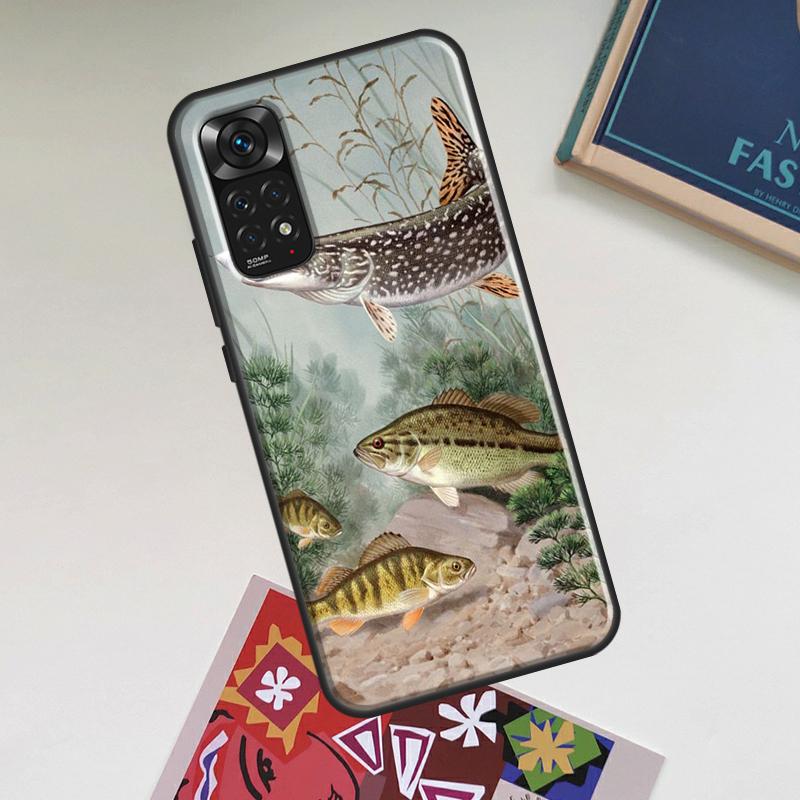 Fischerei Malerei Hülle Für Xiaomi Redmi Note 13 14 Pro 12 11 10 15 Pro Plus Redmi 15C 14C 13C 10C 12C 15 Abdeckung