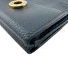 CELINE Circle logo leather Tri-fold wallet Navy leather Used