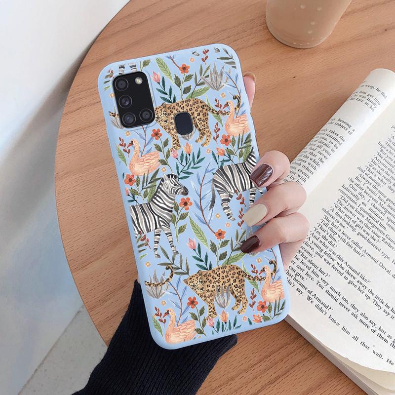 For Samsung Galaxy A21S A50 A51 A52 A32 A31 Phone Case Fashion Leopard Print Pattern Soft Silicone Fundas Protective Cover Shell