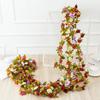 250CM Artificial Rose Flowers Wedding Home Room Decoration Spring Autumn Garden Arch Christmas Rattan DIY Gift Fake Plants Vine