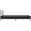 Bed Frame Black 135 x 190 cm Particleboard and Metal