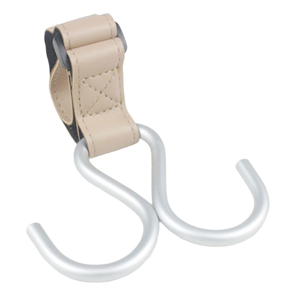 Multifunctional S Shape Baby Stroller Hooks PU Double Hook Hanging Hook Cartoon Cart Organizer Stroller Accessories Baby