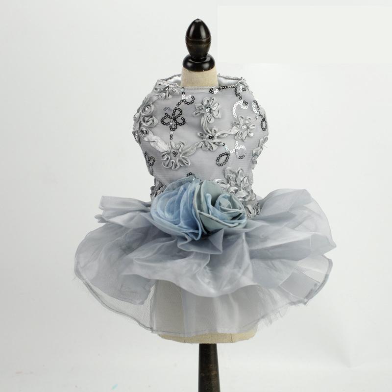 Black Dog Dress Princess Dress for Dog Lace Dog Wedding Dress Rose Flower Girl Dresses Party Dress Festival Clothes For Dogs