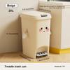 UFORU Creative Trash Can Household Advanced Sense Large Capacity Kitchen Living Room Press Pedal Double Open Trash Can