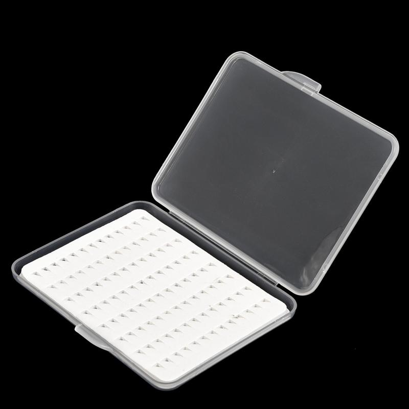 Wodoodporne pudełko na muchy z przezroczystą pianką ze szczelinami do przechowywania akcesoriów wędkarskich