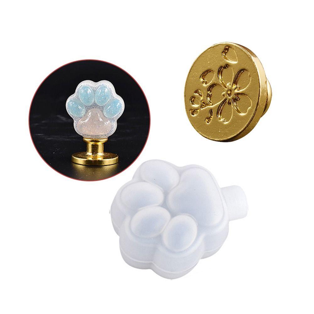 Casting Mould Scrapbooking Envelopes Wax Sealing Head Wax Seal Stamp Handle Mold Silicone Molds