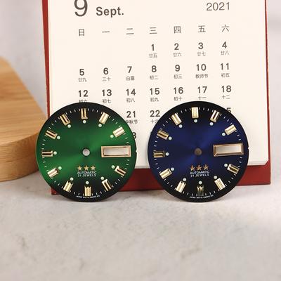 Vintage Watch Dial Diy Parts 3 Stars Dual Calendar Literal Men'S Watch Accessories For 46941/46943 Movement
