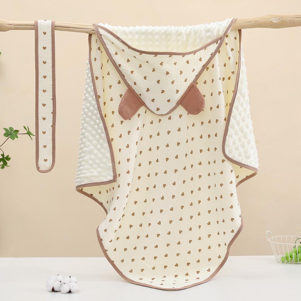 Newborn Lightweight Baby Blanket: Anti-Startle Bean Velvet Quilt for Spring & Autumn