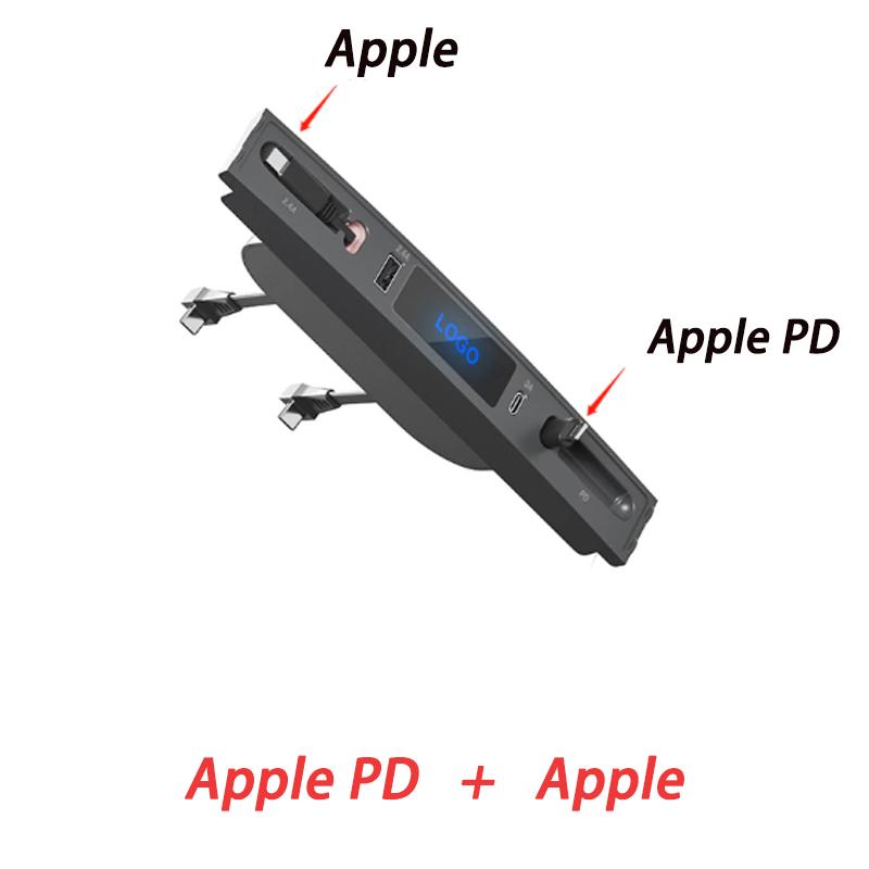 27W PD Type C Quick Charger LED Intelligent Docking Station USB Shunt Hub For Tesla Model 3 Y Console Smart Sensor 2025