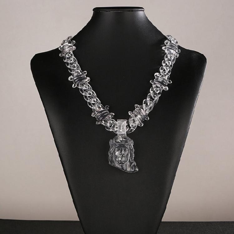 Acrylic Necklace Waterproof Necklace Clear Pendant Necklace Suitable for Fashion Individuals Seeking Unique Accessories