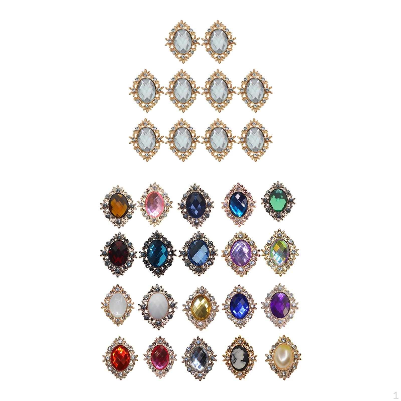 

20 Pieces Flat Back Buttons Wedding Crafting Handcrafts Decoration Bags Ornaments Scrapbook Button