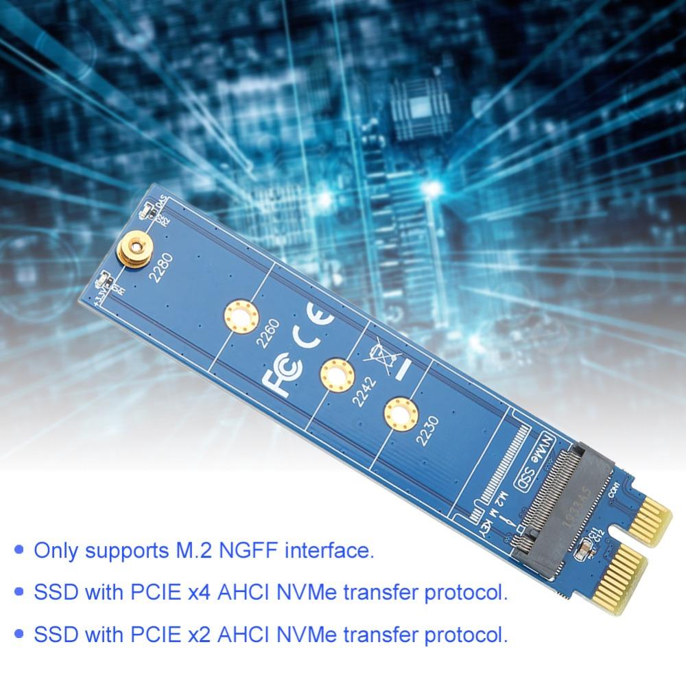 Blue PCI E To NGFF M.2 Hard Disk Adapter High Speed NVME PCIe Adapter Card PC Upgrade