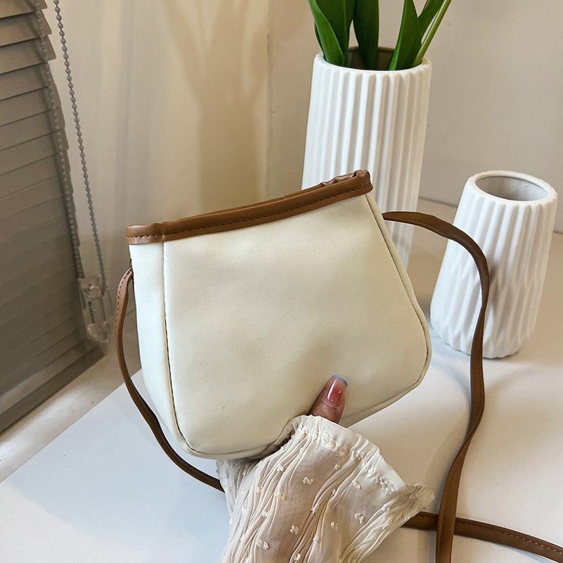 Women'S Bag Trend Large Capacity Pu Leather Portable Cross Body Bucket Bag Single Shoulder Bag Crossbody Bag