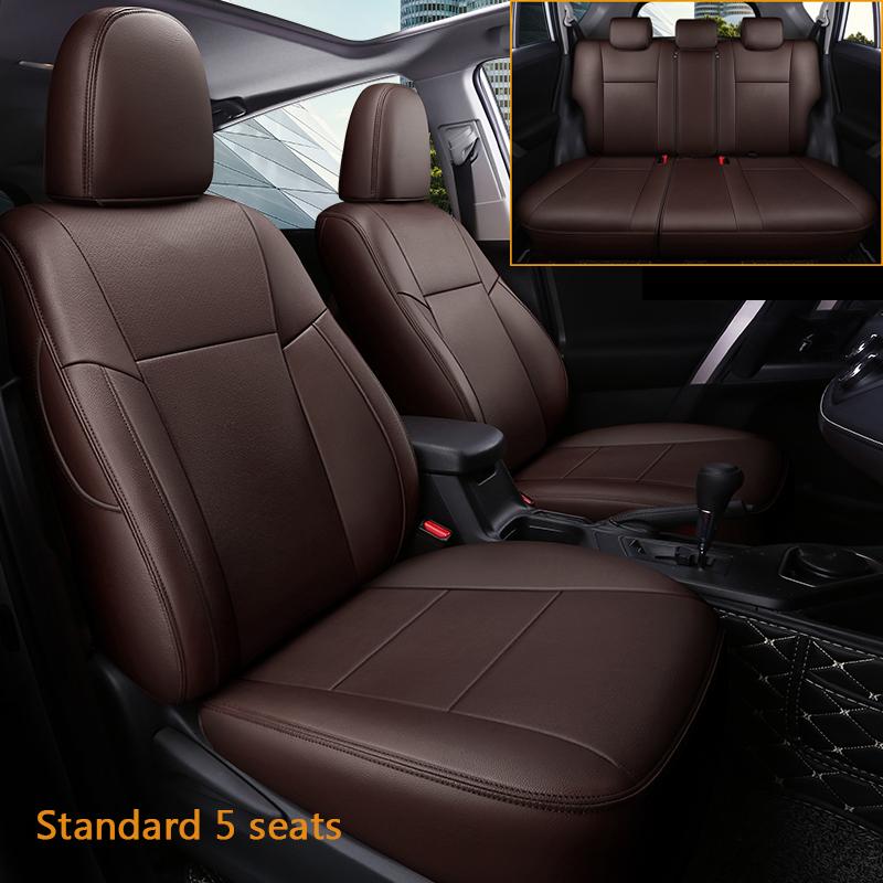 Original Car 1: 1 Design Car Seat Covers For Toyota RAV4 2013-2018 Full Covered Cushion Car Seat Protective Cover Auto Parts