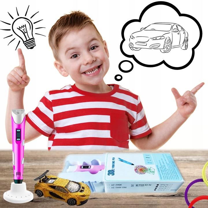 Długopis 3D Dla Dzieci 3D Pen Pro Drukarka Wkłady Pla 110 Metrów Zestaw Xxl