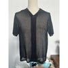 Herren Casual Kurzarm Strickjacke Hemd Sommer Einfarbig Atmungsaktiv Oberteil