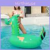 Adult Green Dinosaur Inflatable Swim Ring Thick Pvc Pool Float Raft