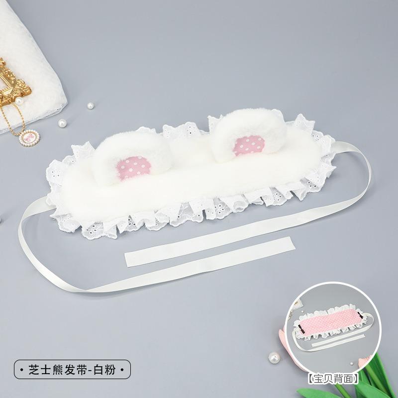 Handmade Plush Cat Ears Polka Dots Hair Accessories Sweet Cute Headgear Hairpin Lolita Cat Ears Headband