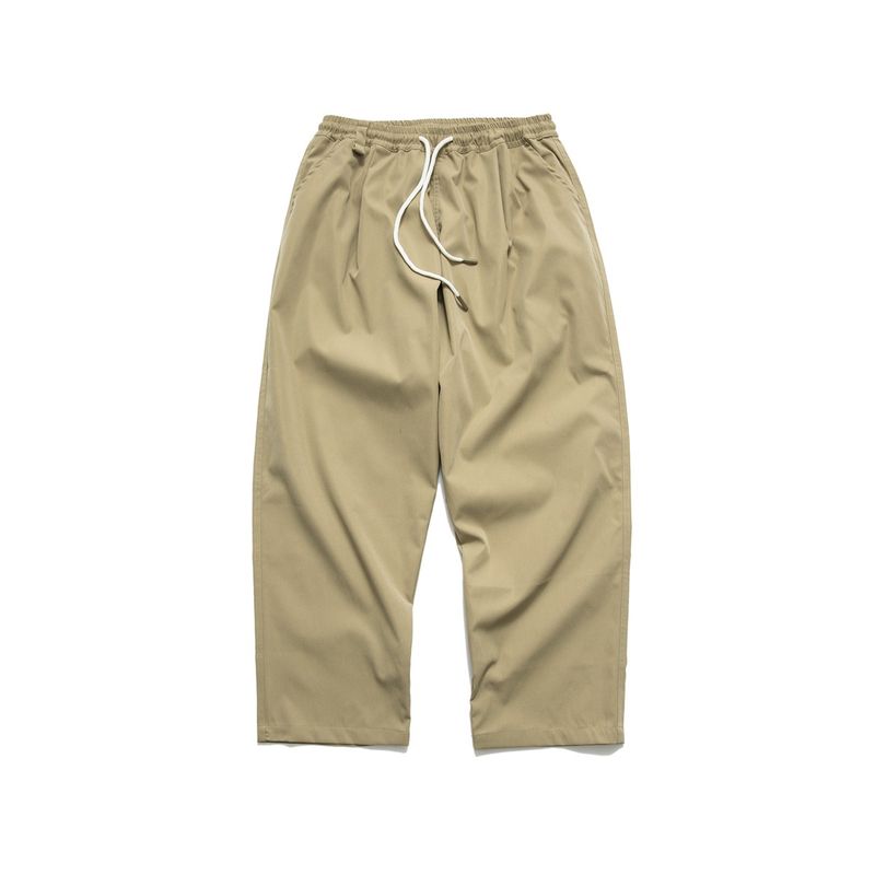 

Men s Cold Skin Cooling Pants Summer Loose Light Pants Men s Solid All-Match Straight Sports Capri Casual Pants Khaki XL