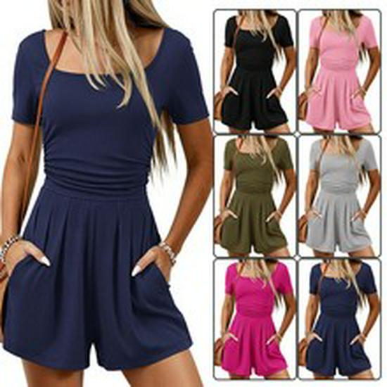 Women's Ribbed Knit Short-Sleeve T-Shirt - Casual Spring/Summer Top