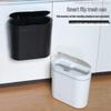 Smart Induction Trash Can: Automatic Lid for Kitchen & Bathroom
