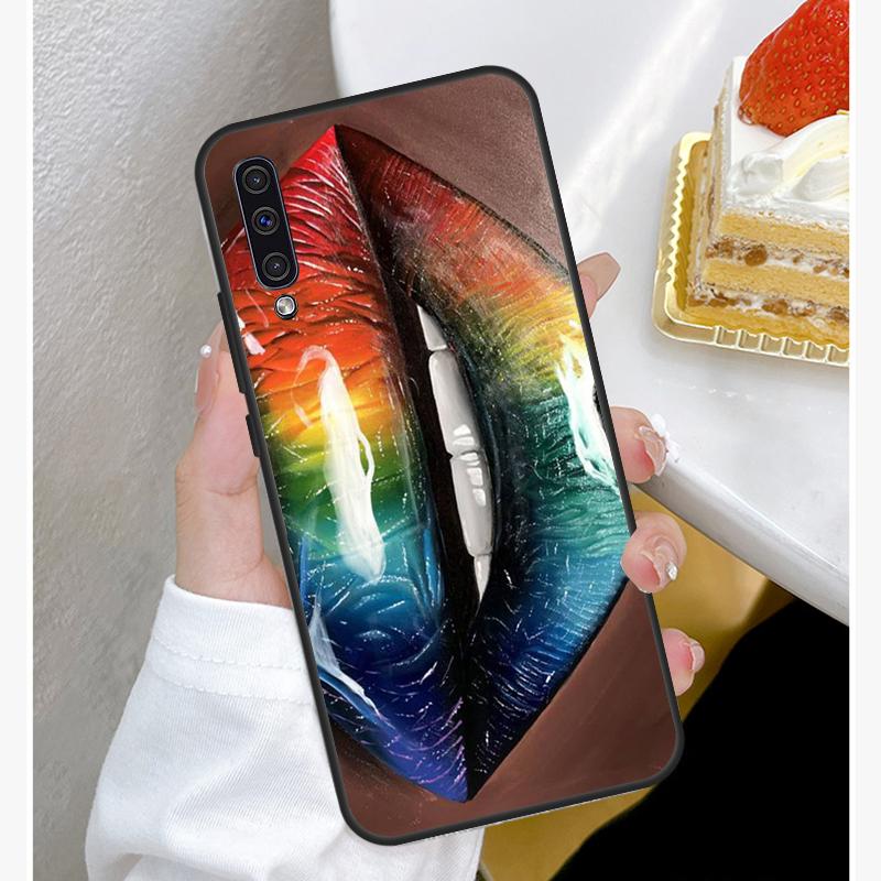 

Сексуальный чехол для телефона с красными губами для Samsung Galaxy A50 A70 A02S A20S A21S A52S A12 A32 A52 A72 A51 A71 Samsung A40