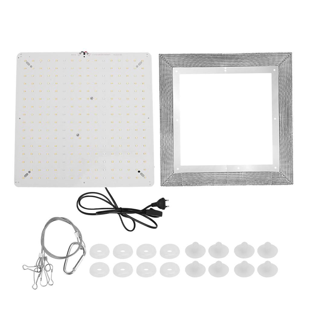 LED Grow Light 256LEDs 4000K White Red Lighting Indoor Plant Grow Light with Reflector Cover and Ste